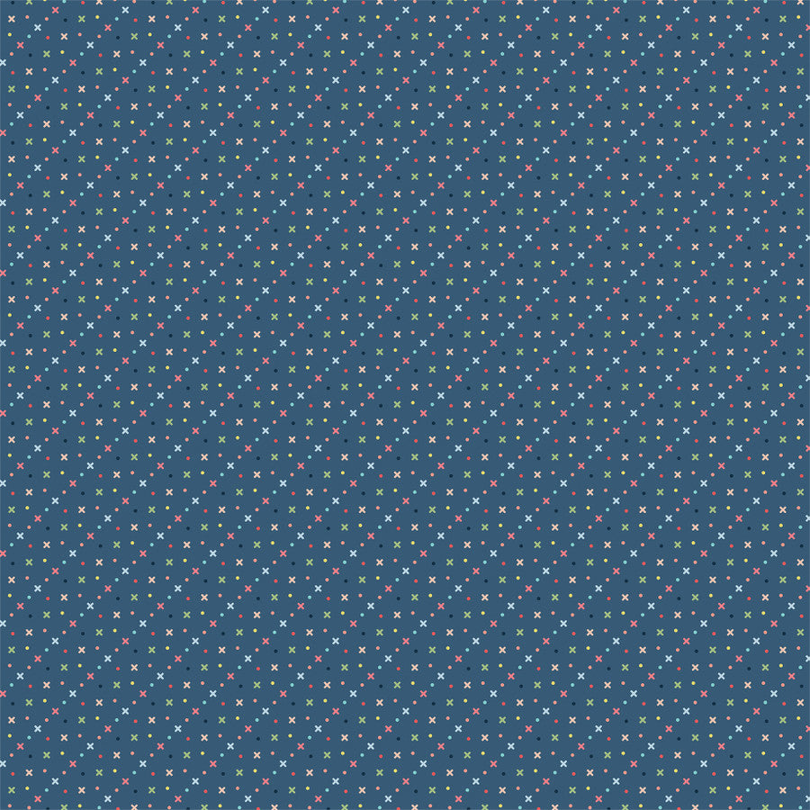 Pattern of small stars on a blue background