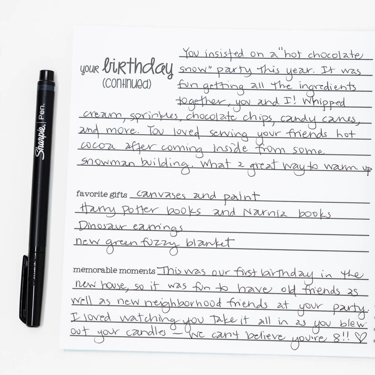 Birthday Interview Book: Candles