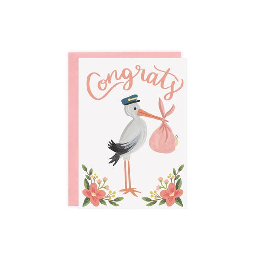 Stork Baby Card