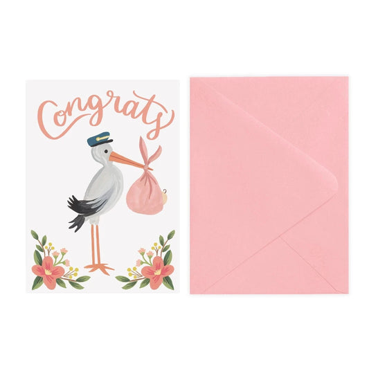 Stork Baby Card