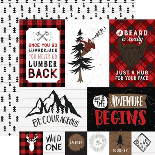plaid lumberjack themed 12x12 paper