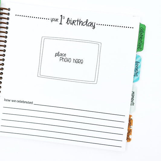 birthday memory book for boy