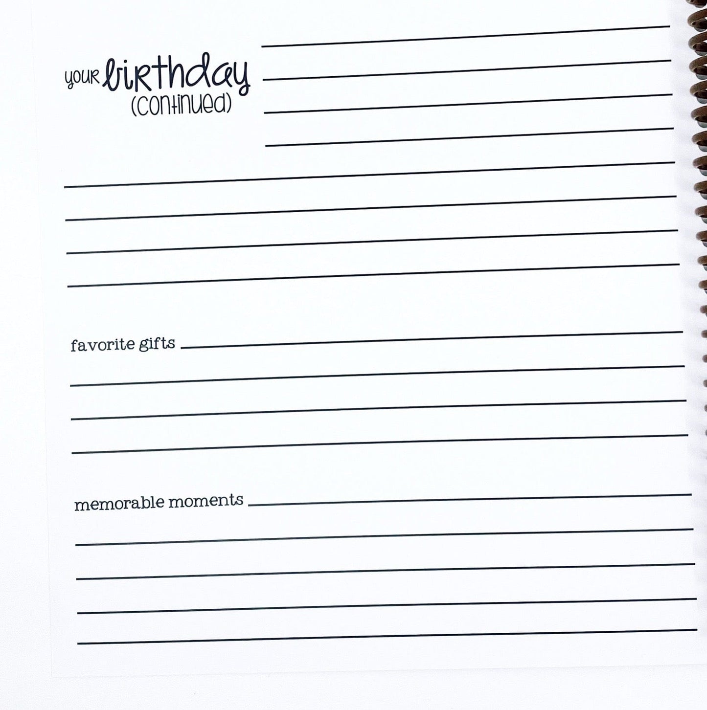 birthday memory book for boy