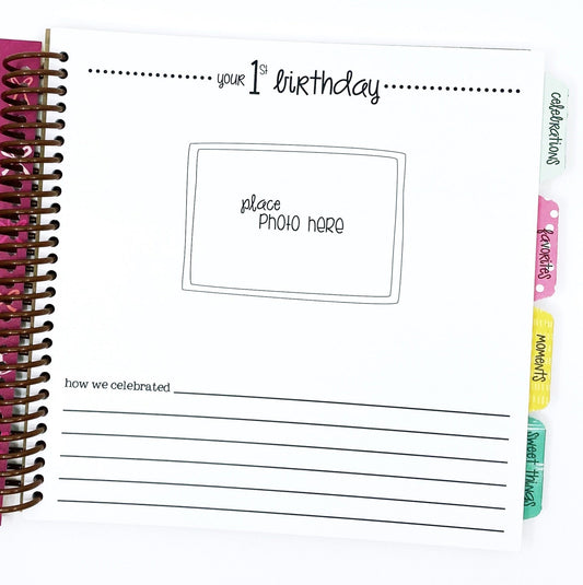 birthday memory book for girl