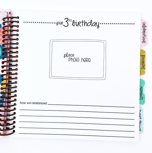 birthday memory book for girl
