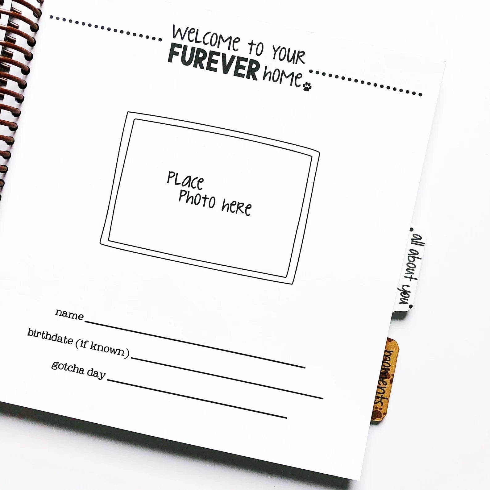 puppy memory book