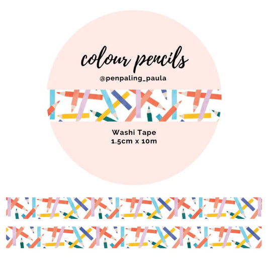 Colored Pencils Washi Tape