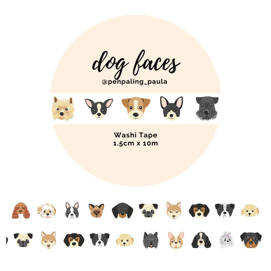 Dog Faces Washi Tape