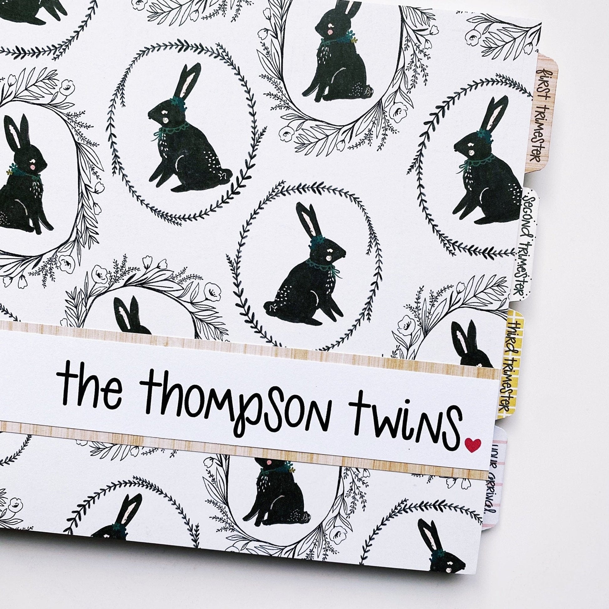 Twin Pregnancy Journal Bunny – spunkandlove