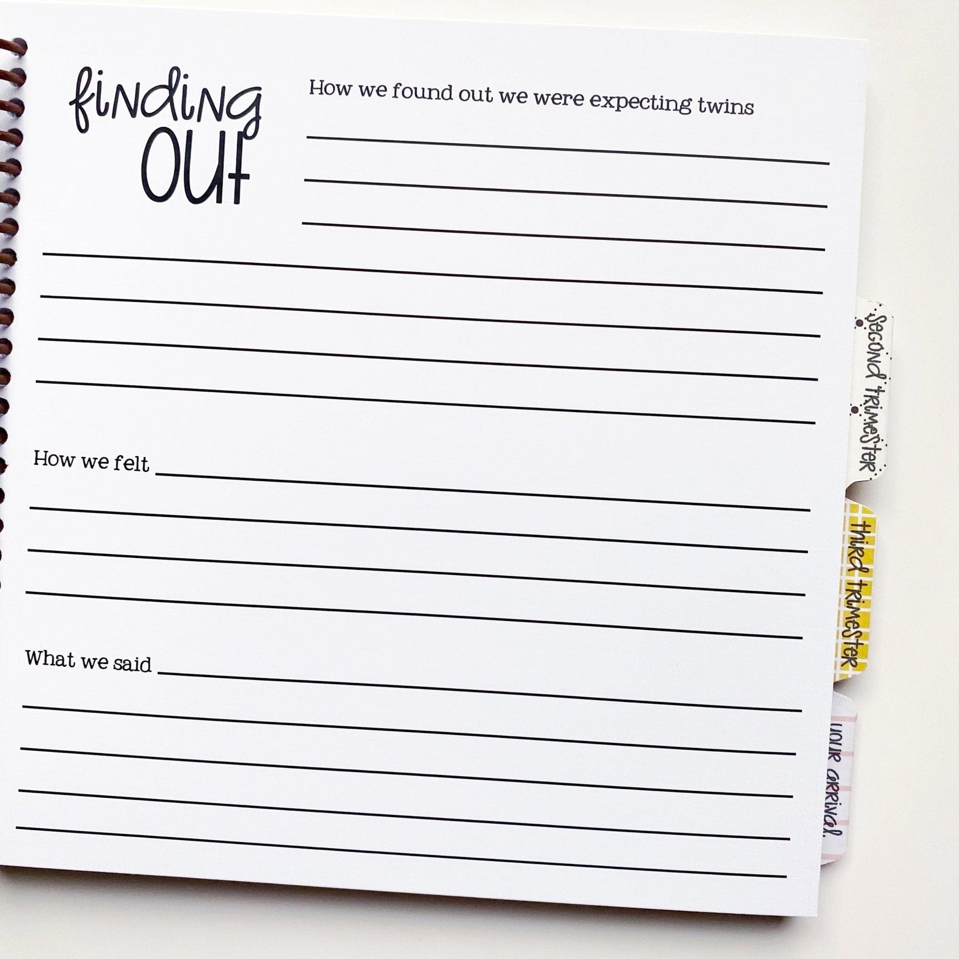 Twin Pregnancy Journal Bunny – spunkandlove